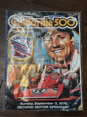 Vintage California 500 Kids Poster - Blue & Red